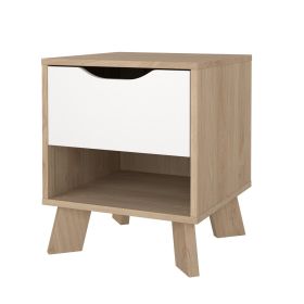 Noční stolek Iker 704 jackson hickory/bílá Noční stolek Iker 704 jackson hickory/bílá