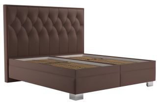 Postel Kristin 180x200 tmavě hnědá Postel Kristin 180x200 tmavě hnědá