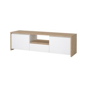 TV stolek Nerea 315 jackson hickory/bílý lesk TV stolek Nerea 315 jackson hickory/bílý lesk