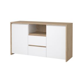 Komoda Nerea 318 jackson hickory/bílý lesk Komoda Nerea 318 jackson hickory/bílý lesk