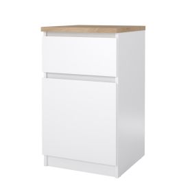 Noční stolek Simplicity 221 bílý lesk/jackson hickory Noční stolek Simplicity 221 bílý lesk/jackson hickory