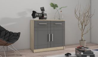 Komoda Parker 2D2S dub sonoma/grafit Komoda Parker 2D2S dub sonoma/grafit