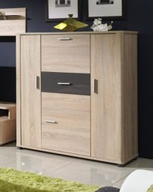 Skříňka s barem Filemon R3 sonoma/grafit lesk Skříňka s barem Filemon R3 sonoma/grafit lesk