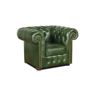 Křeslo Chesterfield Classic 1 kůže zelená Křeslo Chesterfield Classic 1 kůže zelená