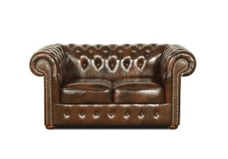 Pohovka Chesterfield Classic 2 kůže hnědá Pohovka Chesterfield Classic 2 kůže hnědá