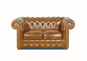 Pohovka Chesterfield Classic 2 kůže koňak Pohovka Chesterfield Classic 2 kůže koňak
