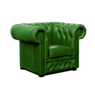 Křeslo Chesterfield Lord 1 kůže zelená Křeslo Chesterfield Lord 1 kůže zelená