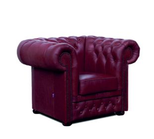 Křeslo Chesterfield Lord 1 kůže bordó Křeslo Chesterfield Lord 1 kůže bordó