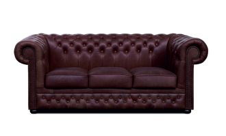 Pohovka Chesterfield Lord 3 kůže hnědá Pohovka Chesterfield Lord 3 kůže hnědá