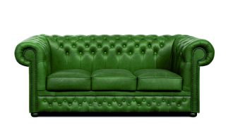 Pohovka Chesterfield Lord 3 kůže zelená Pohovka Chesterfield Lord 3 kůže zelená