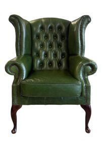 Křeslo Chesterfield Queen kůže zelená Křeslo Chesterfield Queen kůže zelená