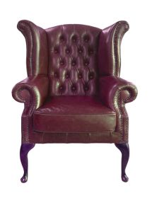 Křeslo Chesterfield Queen kůže bordó Křeslo Chesterfield Queen kůže bordó