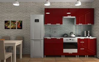 Kuchyňská linka Dalliance RLG 220 bordo lesk Kuchyňská linka Dalliance RLG 220 bordo lesk