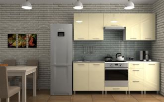 Kuchyňská linka Dalliance RLG 220 vanilka lesk Kuchyňská linka Dalliance RLG 220 vanilka lesk