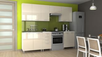 Kuchyňská linka Korry MDR 240/180 jasmín lesk Kuchyňská linka Korry MDR 240/180 jasmín lesk