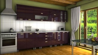 Kuchyňská linka Granada MDR 300 fialový lesk Kuchyňská linka Granada MDR 300 fialový lesk