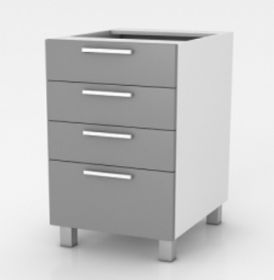 Kuchyňská skříňka Natanya SZ60 4SZ šedý lesk Kuchyňská skříňka Natanya SZ60 4SZ šedý lesk