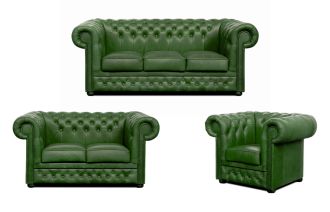Sedací souprava Chesterfield Lord 3+2+1 kůže zelená Sedací souprava Chesterfield Lord 3+2+1 kůže zelená