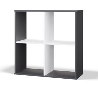 Regál Manja 2x2 antracit/bílá Regál Manja 2x2 antracit/bílá