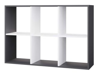 Regál Manja 2x3 antracit/bílá Regál Manja 2x3 antracit/bílá