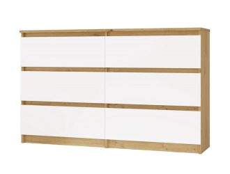 Komoda Malvína M6 120 dub artisan/bílá Komoda Malvína M6 120 dub artisan/bílá