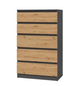 Komoda Malvína M5 antracit/dub artisan Komoda Malvína M5 antracit/dub artisan