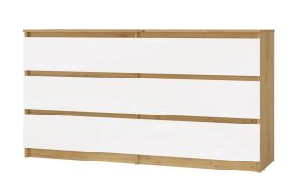 Komoda Malvína M6 140 dub artisan/bílá Komoda Malvína M6 140 dub artisan/bílá