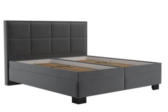 Postel Elezar 180x200 šedá/černé nohy Postel Elezar 180x200 šedá/černé nohy