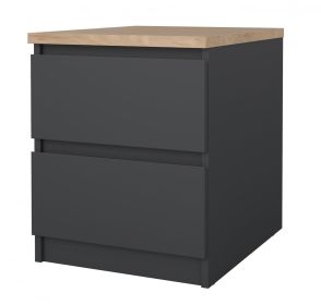 Noční stolek Simplicity 230 šedá/jackson hickory Noční stolek Simplicity 230 šedá/jackson hickory