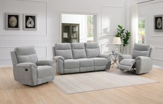 Polohovací sedací souprava Doncaster 3+1+1 075 světle šedá Polohovací sedací souprava Doncaster 3+1+1 075 světle šedá