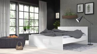 Postel Simplicity 209 140x200 cm bílý lesk Postel Simplicity 209 140x200 cm bílý lesk