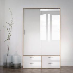 Skříň Lincoln 321 oak/bílý lesk Skříň Lincoln 321 oak/bílý lesk