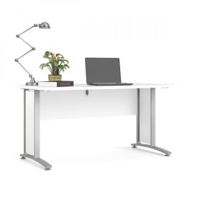 Psací stůl Office 80400/71 bílá/silver grey Psací stůl Office 80400/71 bílá/silver grey
