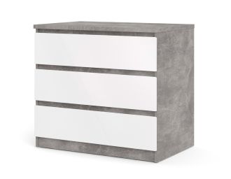 Komoda Simplicity 235 beton/bílý lesk Komoda Simplicity 235 beton/bílý lesk