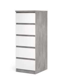 Komoda Simplicity 233 beton/bílý lesk Komoda Simplicity 233 beton/bílý lesk