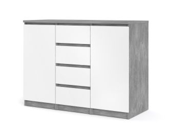 Komoda Simplicity 236 beton/bílý lesk Komoda Simplicity 236 beton/bílý lesk