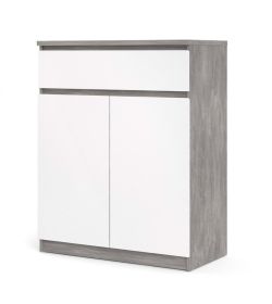 Komoda Simplicity 234 beton/bílý lesk Komoda Simplicity 234 beton/bílý lesk