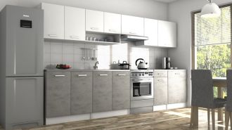 Kuchyňská linka Luigi II 320/260 bílá/beton Kuchyňská linka Luigi II 320/260 bílá/beton