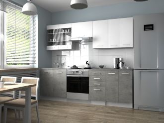 Kuchyňská Linka Pamis 240/180 bílá/beton Kuchyňská Linka Pamis 240/180 bílá/beton