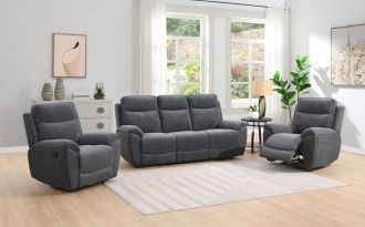 Polohovací sedací souprava Doncaster 3+1+1 023 tmavě šedá Polohovací sedací souprava Doncaster 3+1+1 023 tmavě šedá