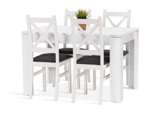 Jídelní set Iris 4 bílá/šedá Jídelní set Iris 4 bílá/šedá