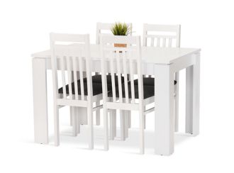 Jídelní set Dante 4 bílá/modrá Jídelní set Dante 4 bílá/modrá