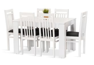 Jídelní set Dante 6 bílá/modrá Jídelní set Dante 6 bílá/modrá