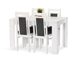 Jídelní set Akord 4 bílá/zelená Jídelní set Akord 4 bílá/zelená