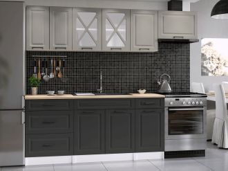 Kuchyňská linka Magda 240/180 kámen/grafit MAT Kuchyňská linka Magda 240/180 kámen/grafit MAT