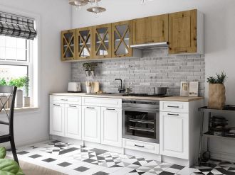 Kuchyňská linka Gréta 260/260 artisan/bílá MAT Kuchyňská linka Gréta 260/260 artisan/bílá MAT