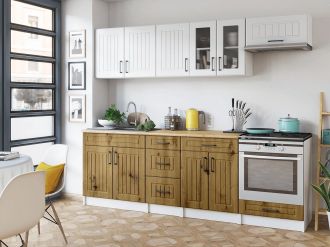 Kuchyňská linka Běla 240/240 bílá/artisan MAT Kuchyňská linka Běla 240/240 bílá/artisan MAT
