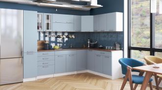 Rohová kuchyňská linka Antonie denim MAT Rohová kuchyňská linka Antonie denim MAT