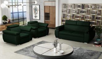 Sedací souprava Bodie 3+1+1 tmavě zelená Sedací souprava Bodie 3+1+1 tmavě zelená