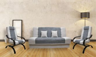 Sedací souprava Jola 3F+1+1 šedá/dřevo wenge Sedací souprava Jola 3F+1+1 šedá/dřevo wenge